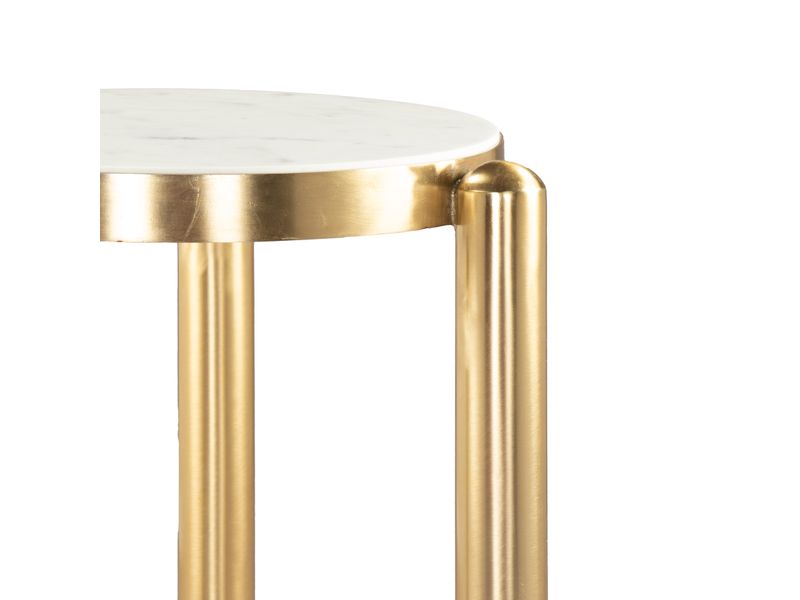 Noan Side Table White & Gold 5
