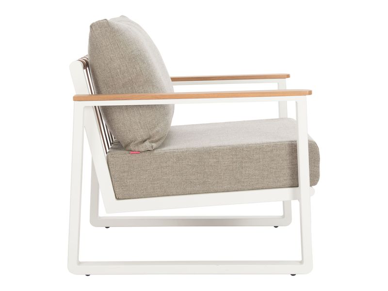 Welt Armchair Taupe & White 3
