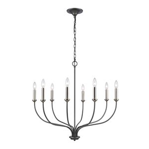Madeline 32.5'' Wide 8-Light Chandelier - Dark Gray 1