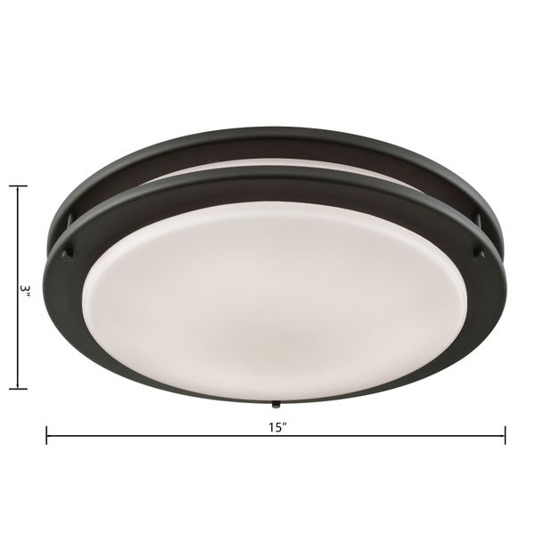 Clarion 15'' Wide 1-Light Flush Mount - Oil Rubbed Bronze
