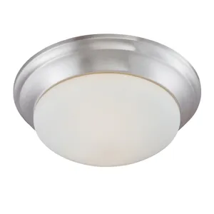 Fluor 15'' Wide 2-Light Flush Mount - Brushed Nickel 1