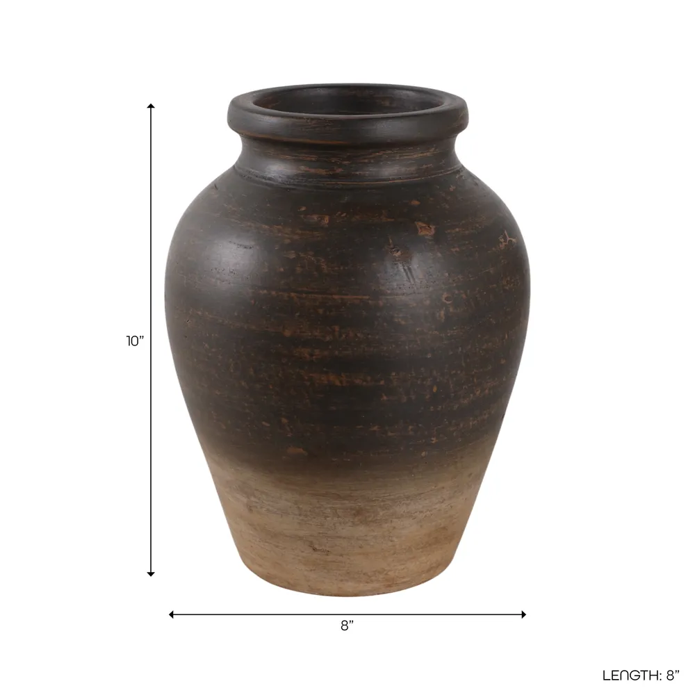 HAWLEYWORTH BROWN VASE 11 (IN)