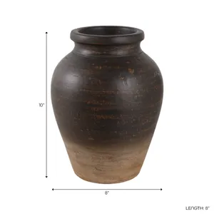HAWLEYWORTH BROWN VASE 11 (IN) 9