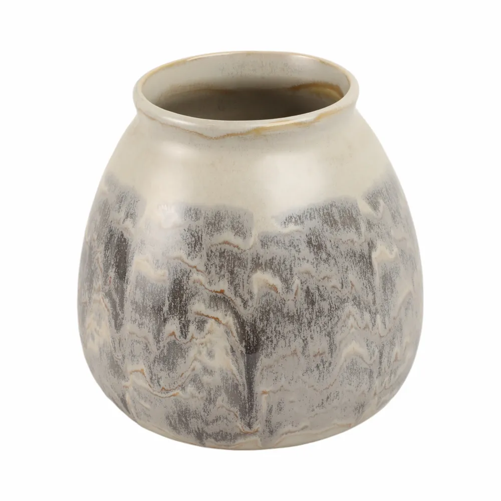 HAWLEYGROVE GRAY VASE 8 (IN)