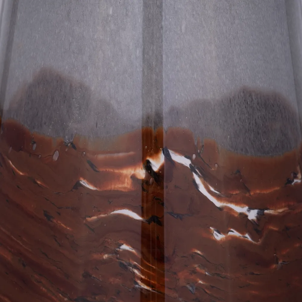 EVERTONVALE BLACK GLASS VASE 14 (IN)