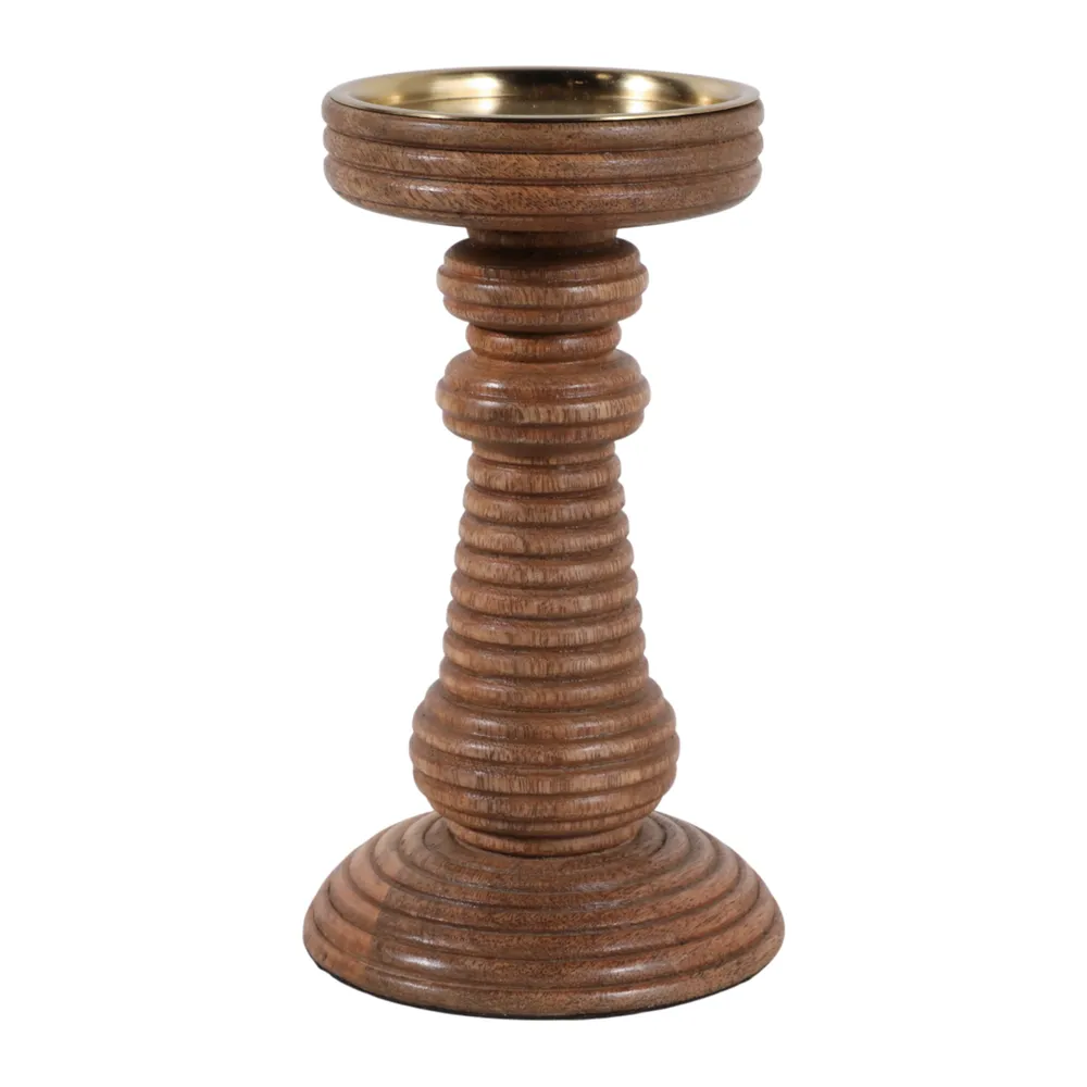HACKETTRIDGE BROWN CANDLE HOLDER 8 (IN)
