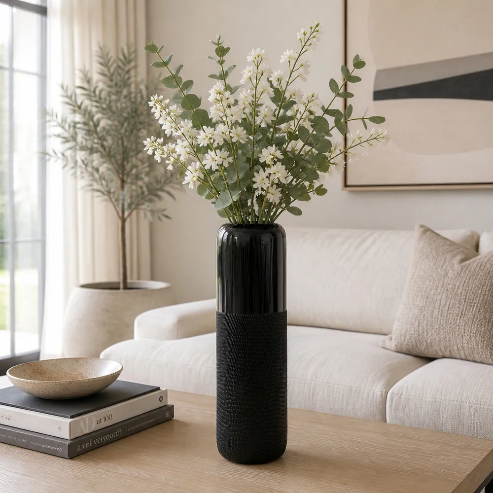 BECKHAVEN BLACK VASE 18 (IN)