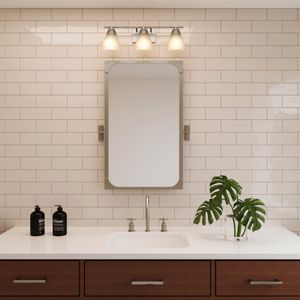 Vivica 24'' Wide 3-Light Vanity Light - Brushed Nickel 8