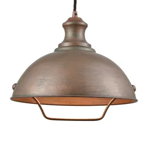 Farmhouse 14'' Wide 1-Light Pendant - Tarnished Brass 4