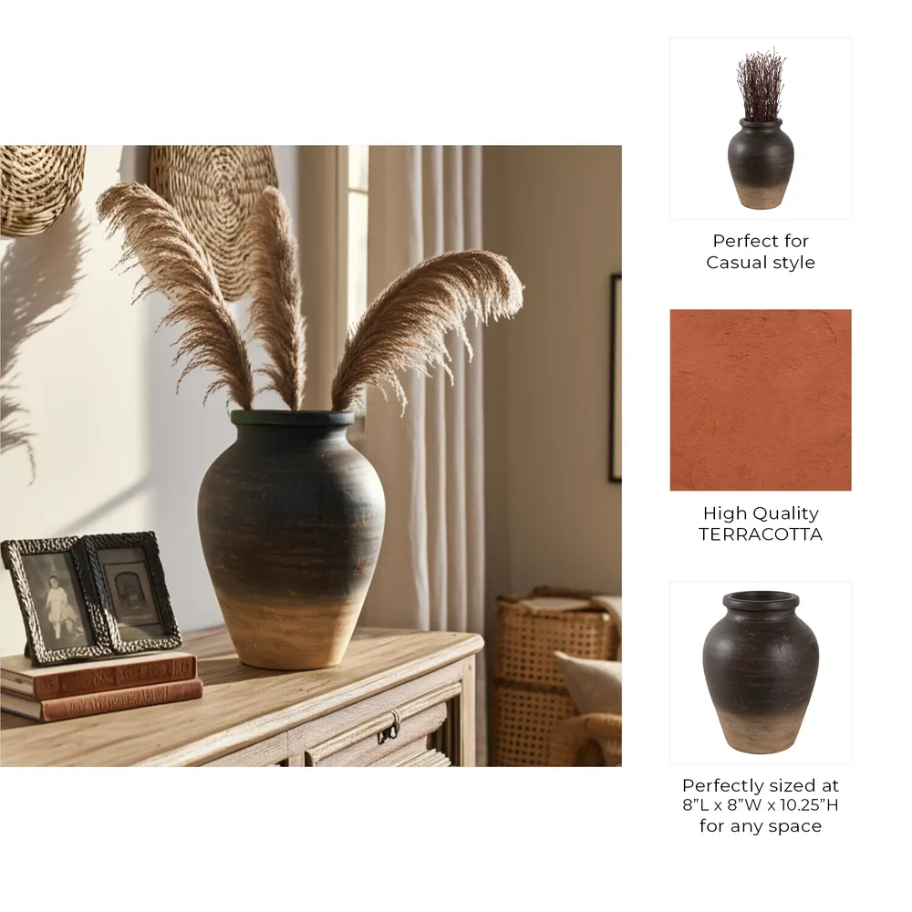 HAWLEYWORTH BROWN VASE 11 (IN)