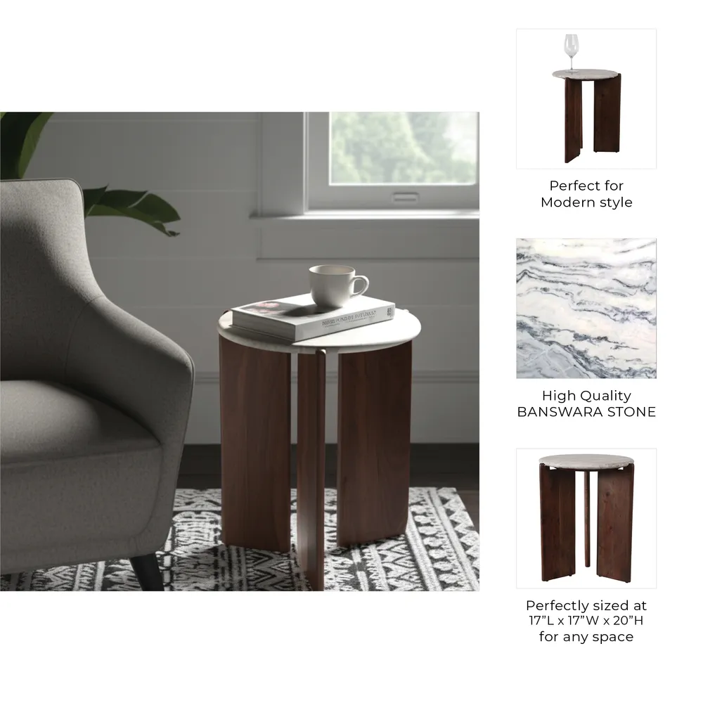 HALSEYCLIFF BROWN TABLE 20 (IN)