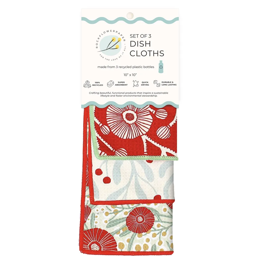 Camellia Bouquet Eco Dish Cloth (Set of 3)
