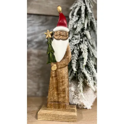 Small Santa With Tree 12x3in