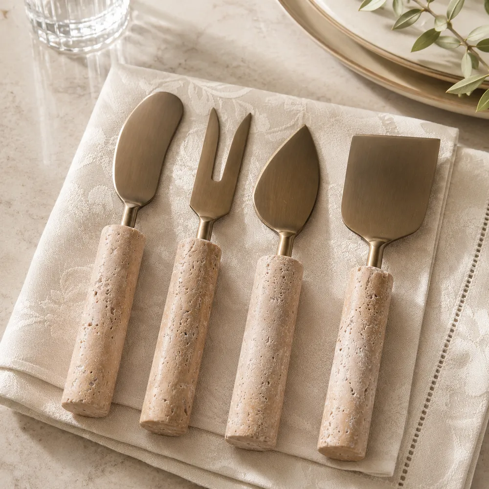 BARCLAYPARK SET OF 4 TAN SERVEWARE 8 (IN)