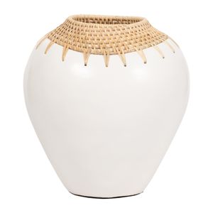 FALLONWIND WHITE VASE 10 (IN) 1