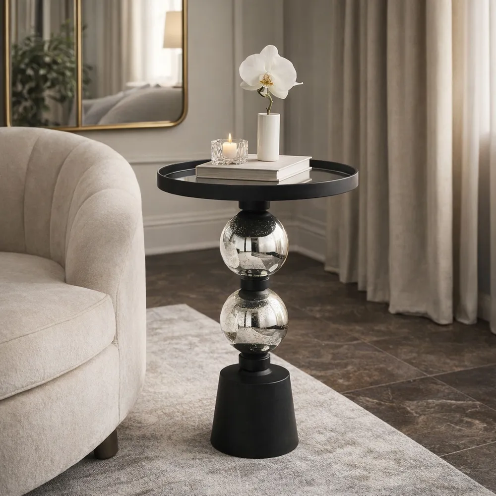 BROCKWAY BLACK TABLE 22 (IN)