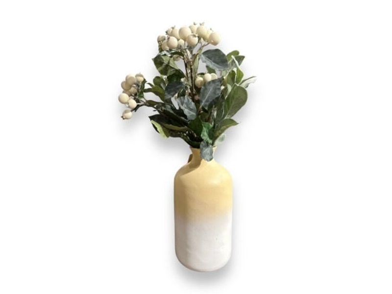 10" Slender Mango Wood Vase 1