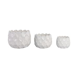 HAZENSHAW SET OF 3 WHITE PLANTER 11 (IN) 1
