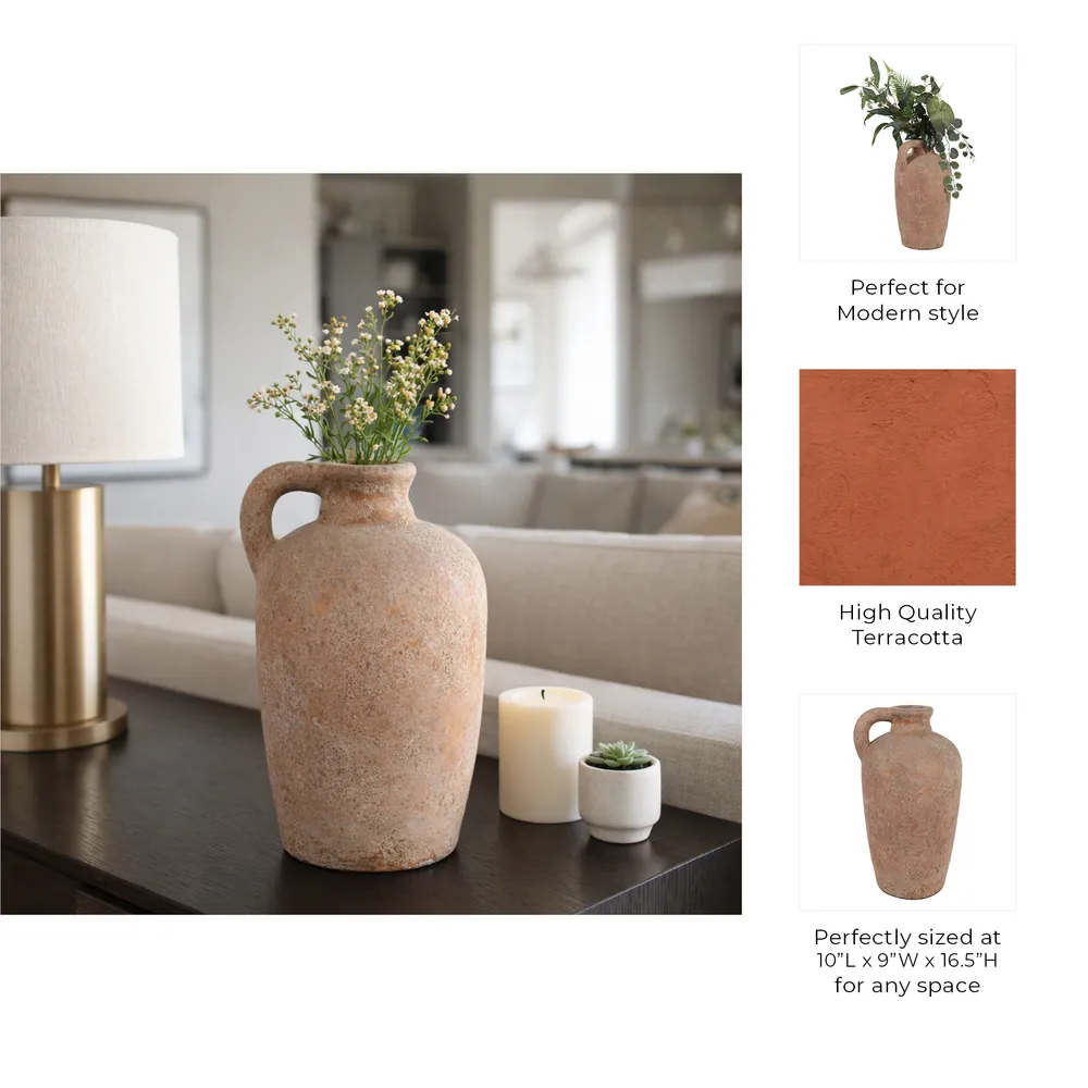 BENTONROSE GOLD VASE 17 (IN)