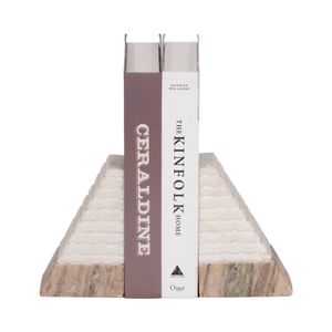 PARKWORTH SET OF 2 WHITE BOOKENDS 6 (IN) 3