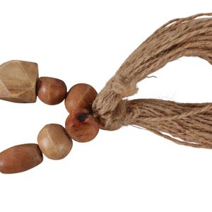 WOOD, 32X.75 BEAD GARLAND, NATURAL 7