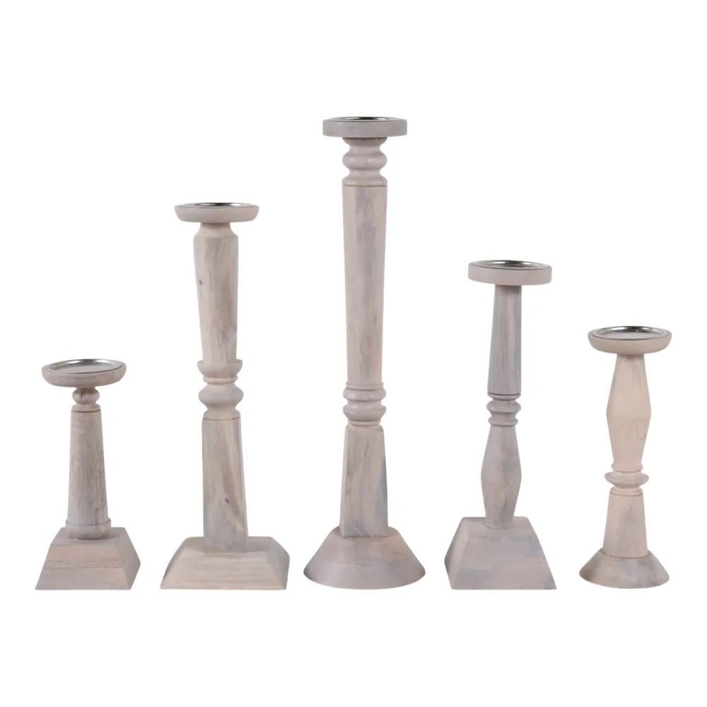MERCERMOOR SET OF 5 BROWN CANDLESTICK 22 (IN)