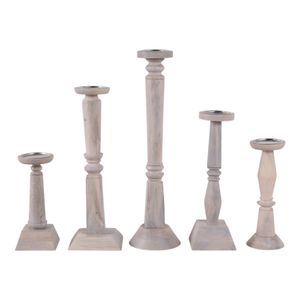 MERCERMOOR SET OF 5 BROWN CANDLESTICK 22 (IN) 1
