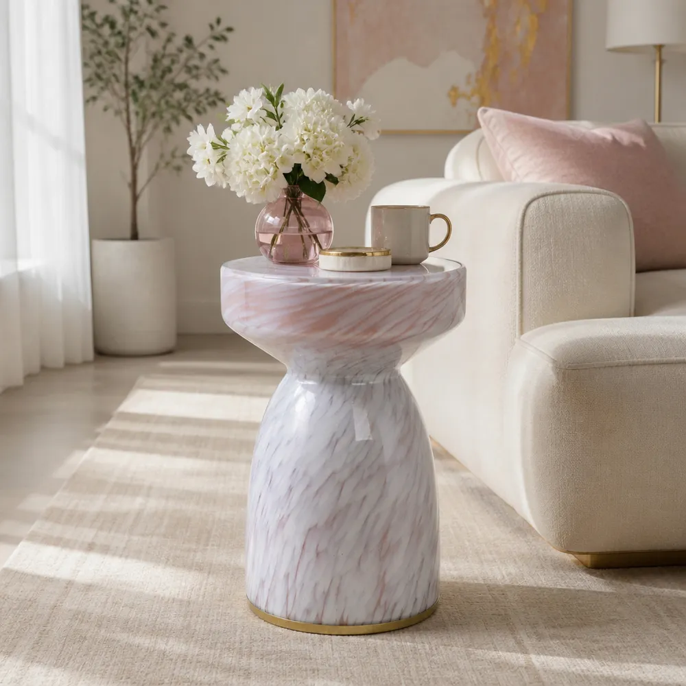 DEXTERMORE WHITE TABLE 18 (IN)