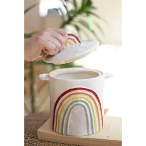 Ceramic Rainbow Canister 2