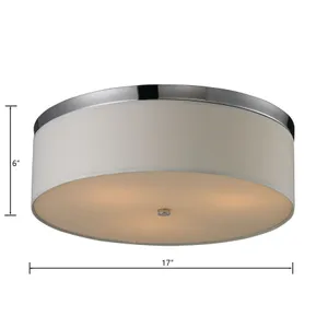 Keane 17'' Wide 3-Light Flush Mount - Polished Chrome 2