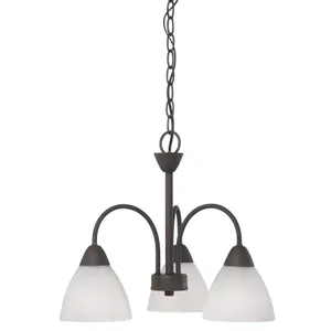 Tia 17.75'' Wide 3-Light Chandelier - Painted Bronze 1