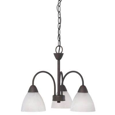 Tia 17.75″ Wide 3-Light Chandelier - Painted Bronze