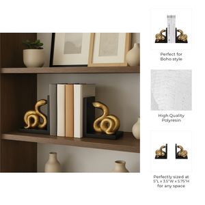 PAGEHOLM SET OF 2 BLACK BOOKENDS 6 (IN) 9