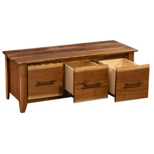 Heartland Walnut Three Drawer Entry Bench 3