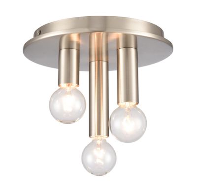 Pepper 8″ Wide 3-Light Flush Mount - Brushed Nickel