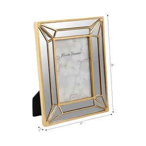 4X6 RESIN DECO MIRRORED BORDER PHOTO FRAME, GOLD 8