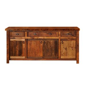 Barnwood 75-inch Buffet - Antique Oak Top 2