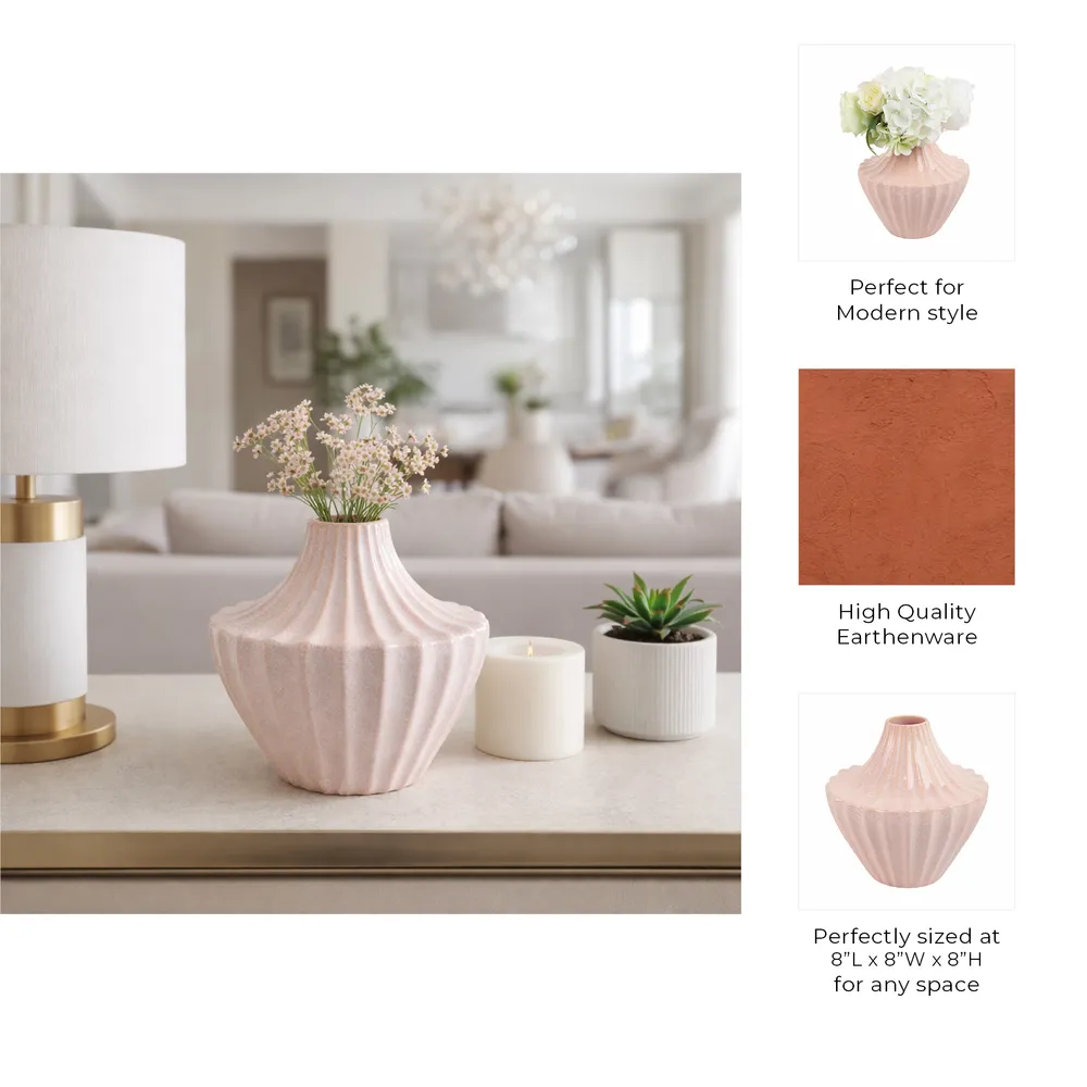ALTON PINK VASE 8 (IN)