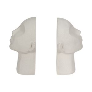EMORYSHAW SET OF 2 WHITE BOOKENDS 9 (IN) 1