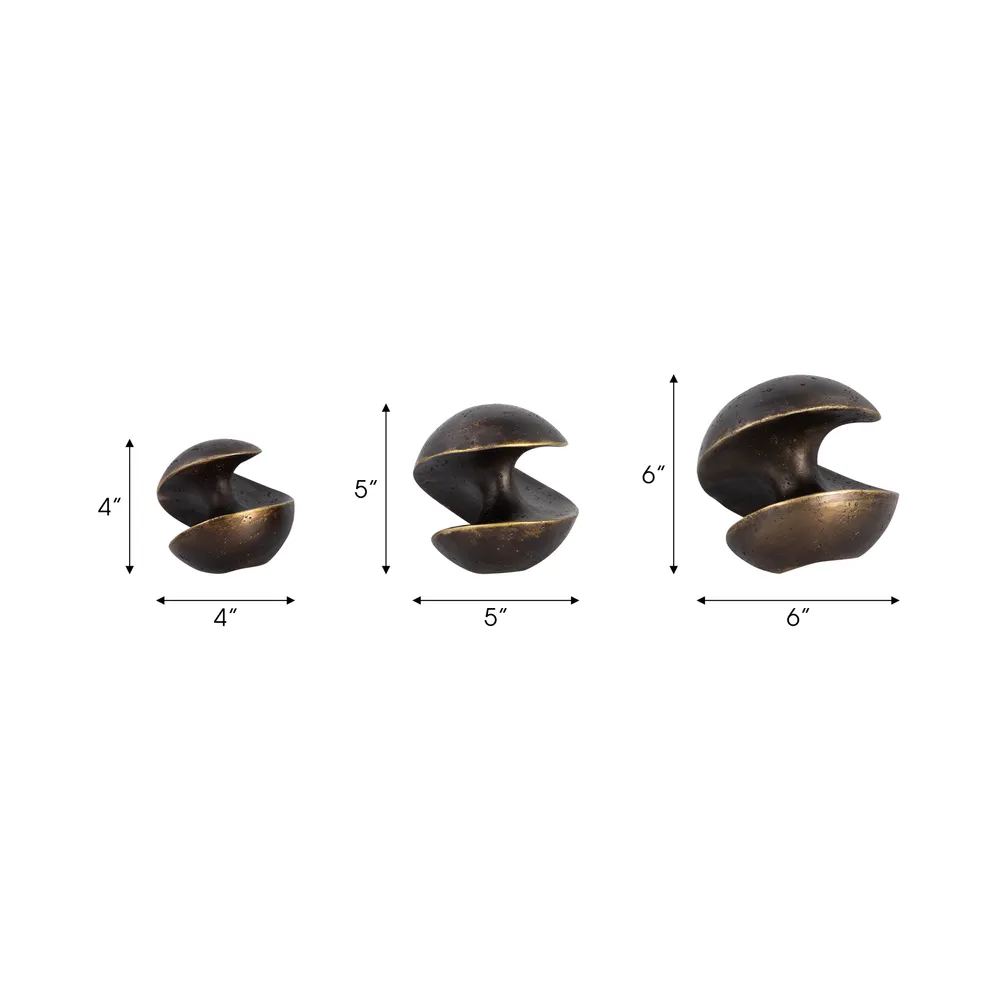 TRUEWIND SET OF 3 BLACK DECOR 6 (IN)