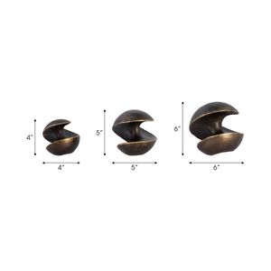 TRUEWIND SET OF 3 BLACK DECOR 6 (IN) 9