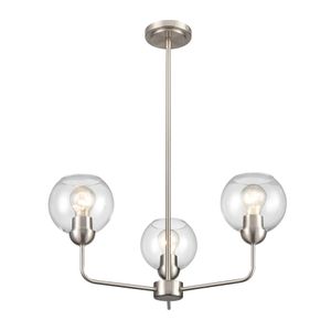 Astoria 23'' Wide 3-Light Chandelier - Brushed Nickel 3