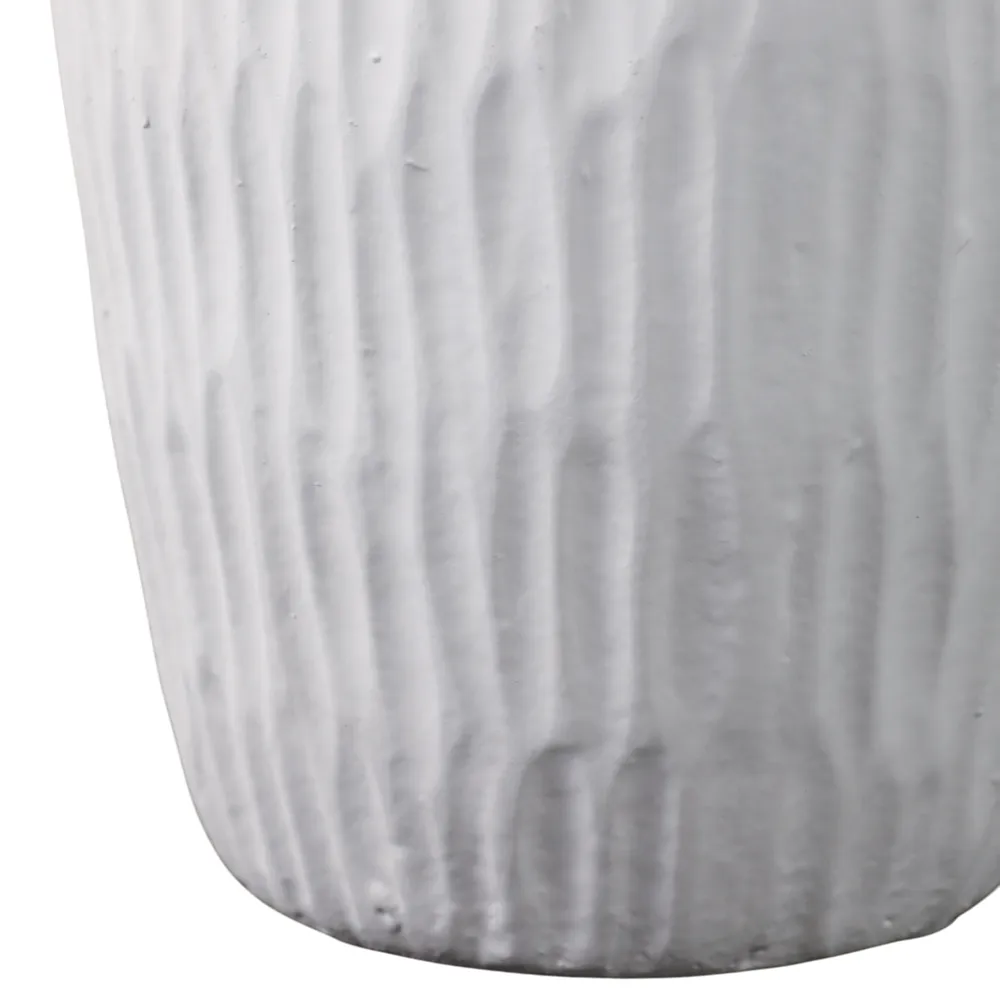 ADLERCREST WHITE VASE 8 (IN)