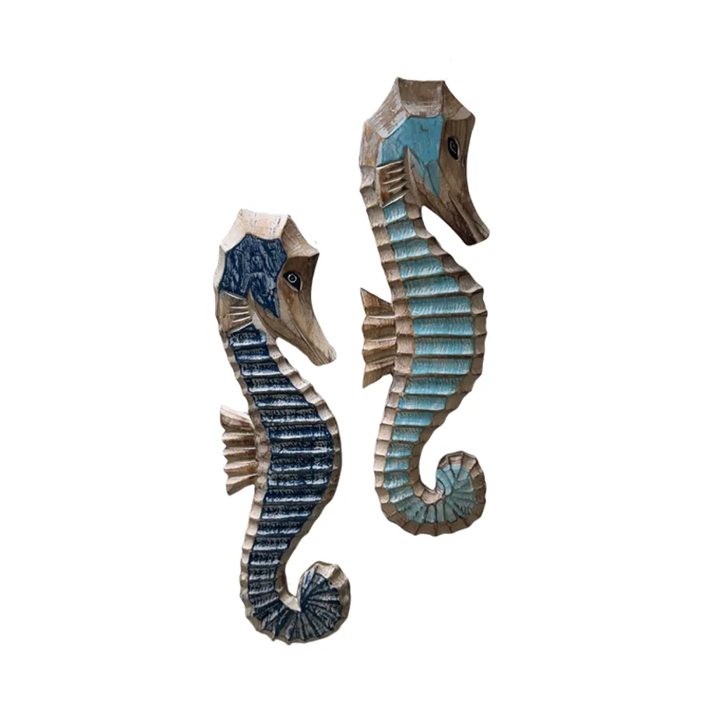 19-1/4" SEAHORSE 2-ASST WALL DECOR