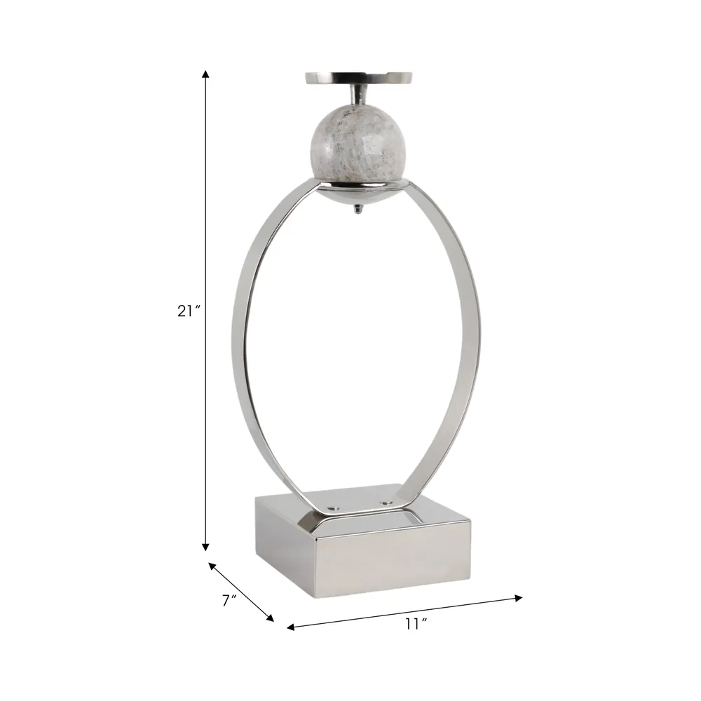 GRAYDONDALE SILVER CANDLE HOLDER 21 (IN)