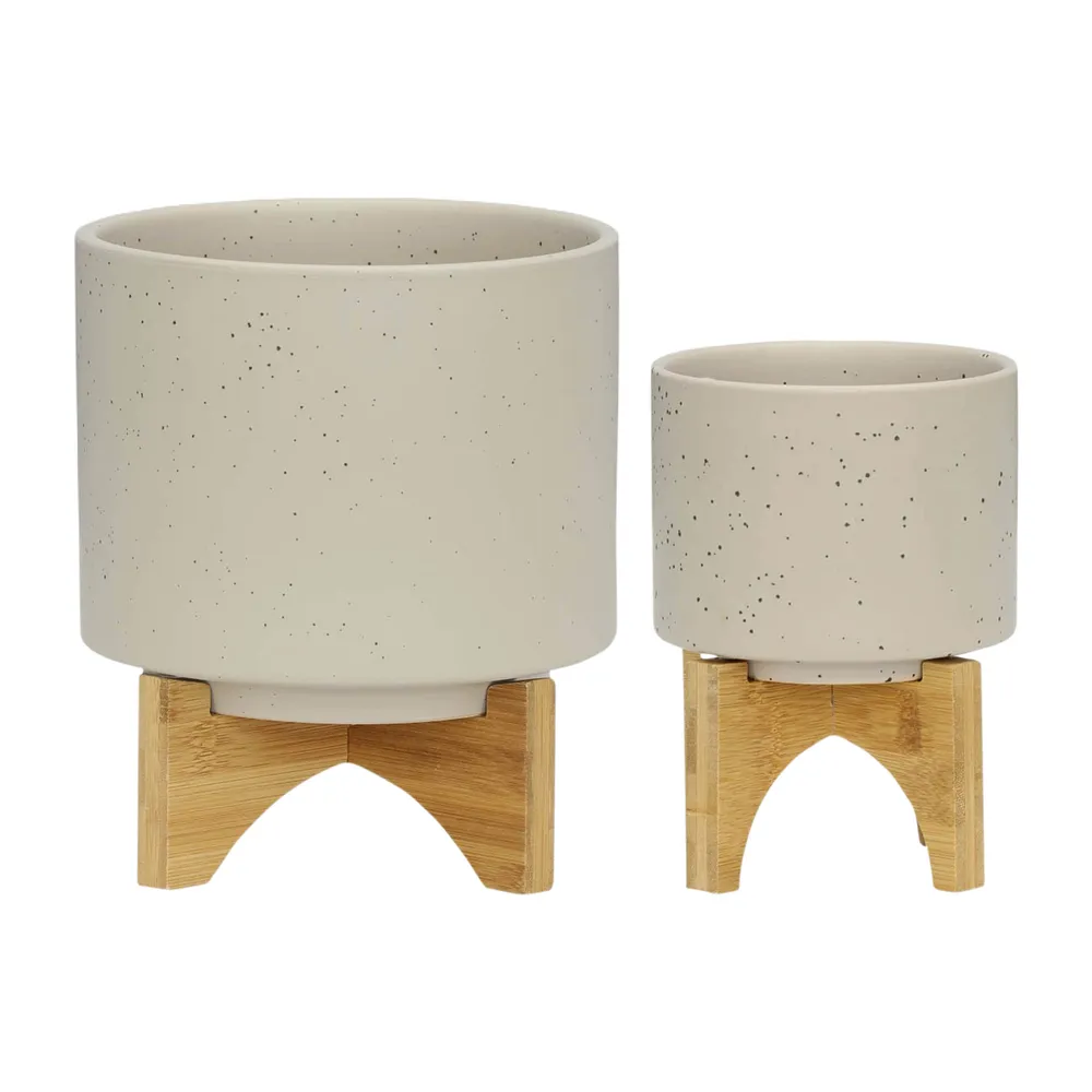 FRAZERWICK SET OF 2 IVORY PLANTER 9 (IN)