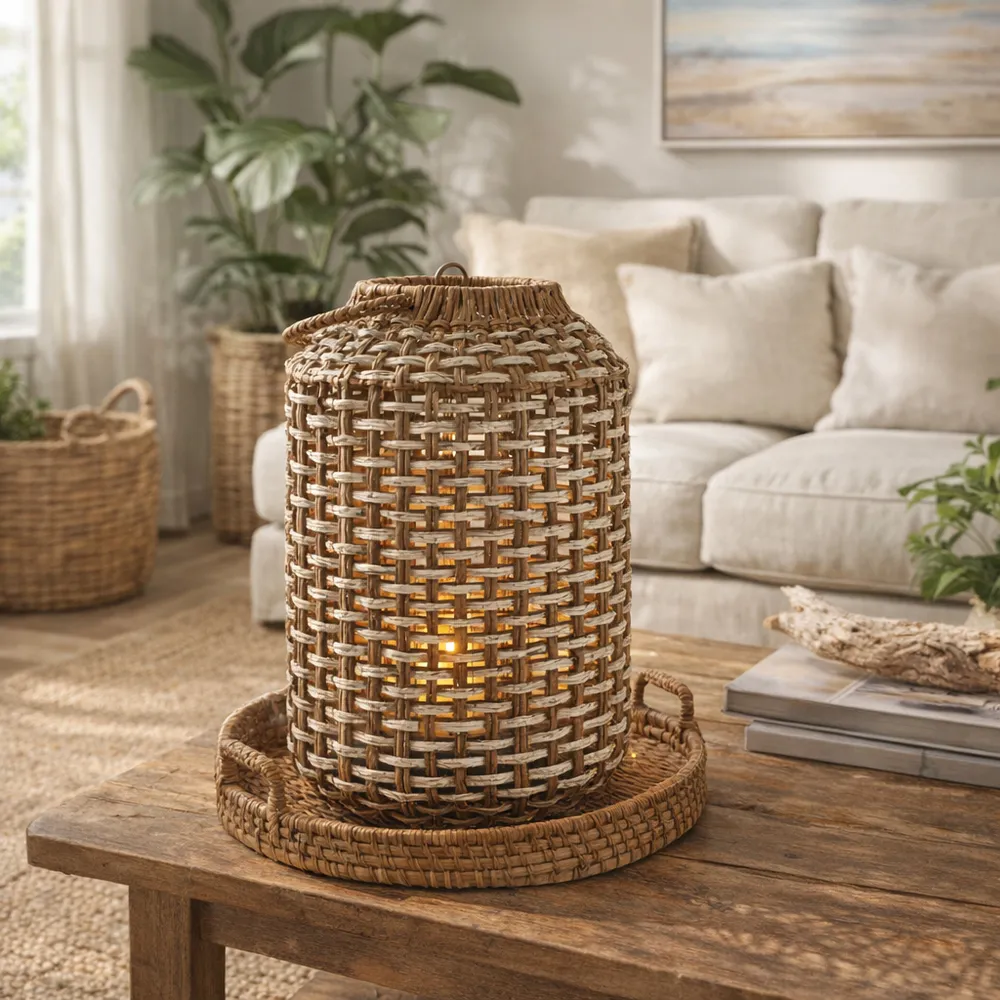 LARKSIDE BROWN LANTERN 17 (IN)