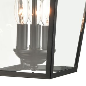 Main Street 16'' High 3-Light Outdoor Sconce - Black 3