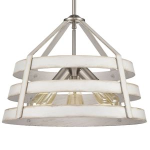 Brigantine 18'' Wide 3-Light Chandelier - Satin Nickel 4