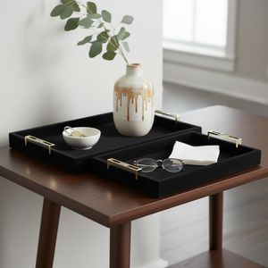 EASTONCREST SET OF 2 BLACK TRAY 3 (IN) 2